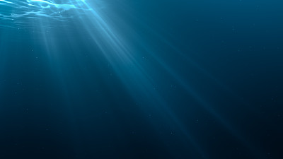 蓝色海底世界背景墙