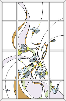 抽象教堂玻璃印花