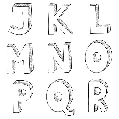 j字母图案设计