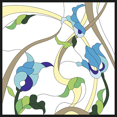 抽象教堂玻璃印花