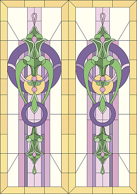 抽象教堂玻璃印花