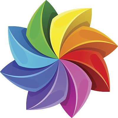 绿黄渐变圆形花纹图案