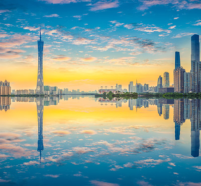 广州地标珠江夜景