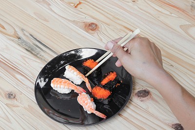 红虾手握寿司