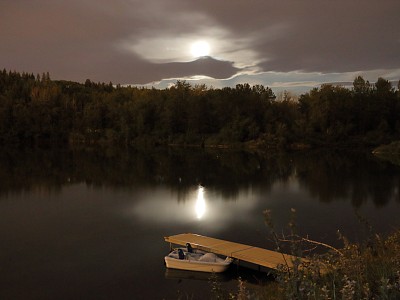 夜景脚踏船