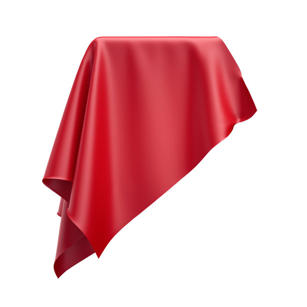 红色丝绸布料飘扬素材