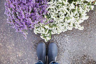 春天和秋天冬天的靴子