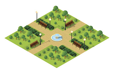 景观广场模型