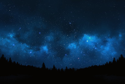 蓝色星空背景