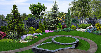 小院子庭院私家花园景观设计