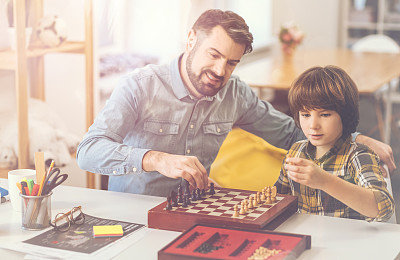 国际象棋,水平画幅,进行中