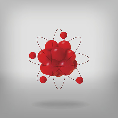 原子核模型矢量插画