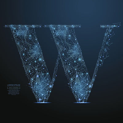 字母w科技logo