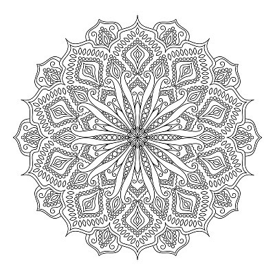 精美复古圆形花纹图案