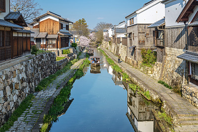 城镇景观,日本文化,石墙