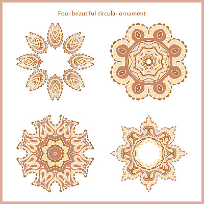 精美对称圆形花纹图案