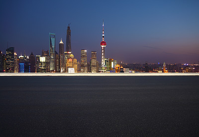 上海外滩建筑群夜景