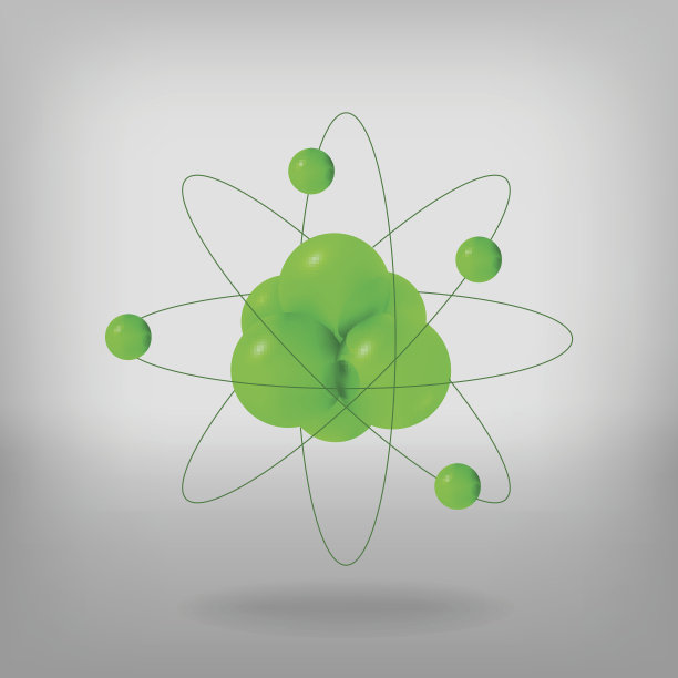 原子核模型矢量插画