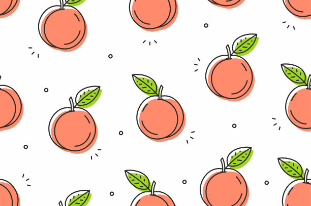 水蜜桃插画