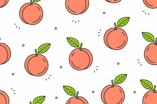 水蜜桃插画素材