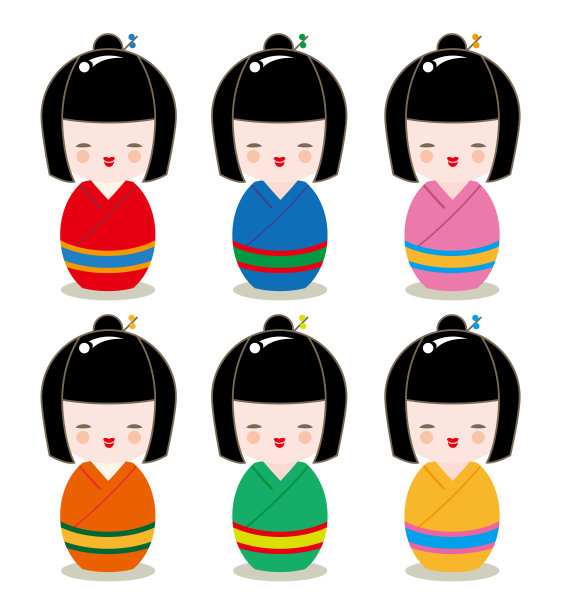 民族女孩插画