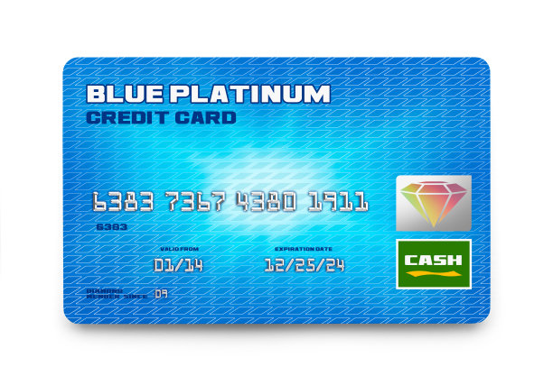 炫彩蓝色会员卡,储值卡