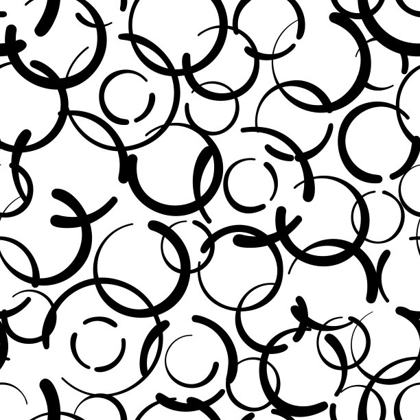 几何图案黑白无缝纹理