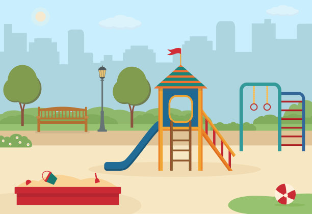 荡秋千可爱卡通