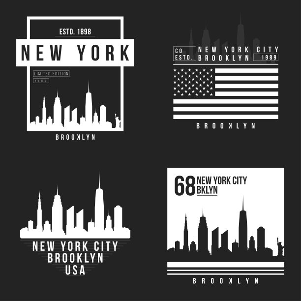 纽约天际线海报设计