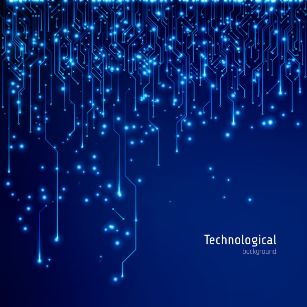 芯片蓝色科技海报