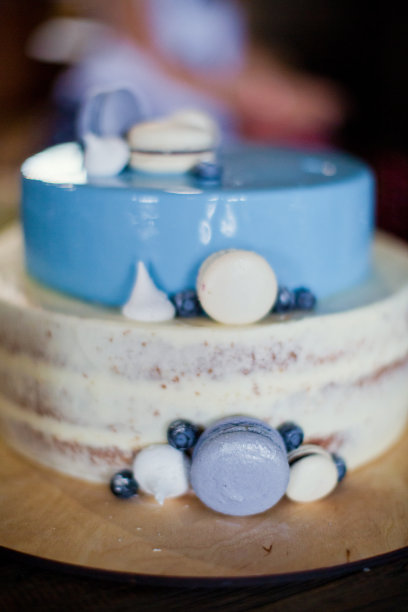 蓝莓曲奇生日蛋糕