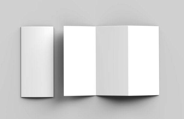 空白折叠广告小册子