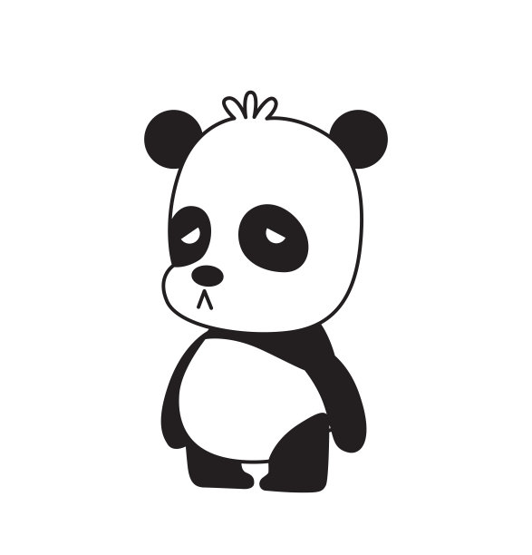 卡通熊猫吉祥物