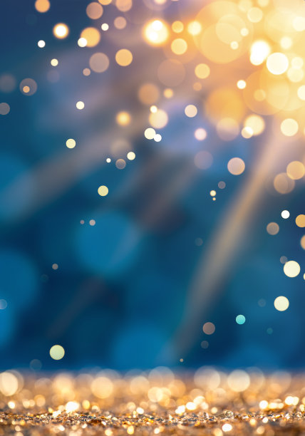 梦幻蓝金抽象纹理图案