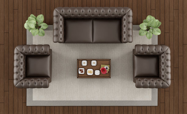 棕色客厅客厅木地板