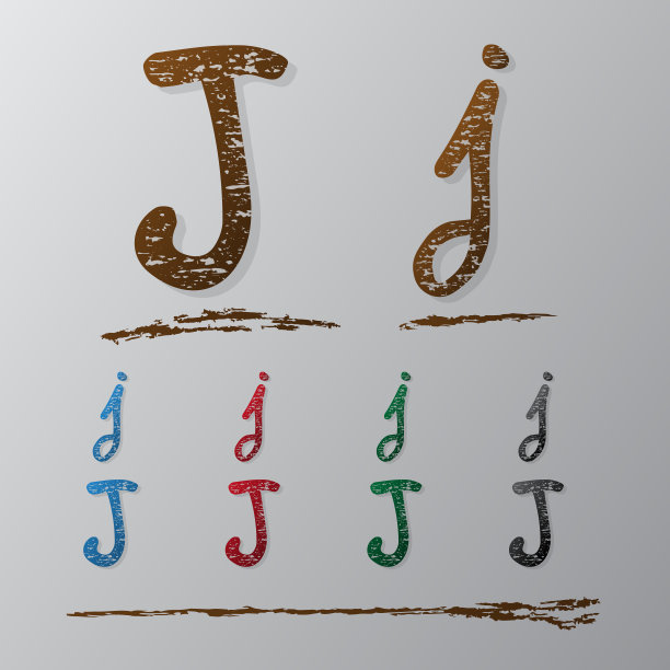 j字母图案设计