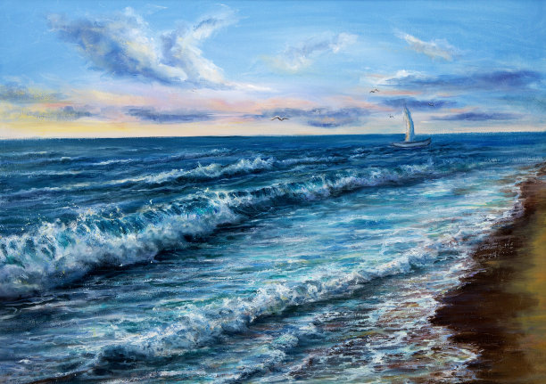 海洋油画