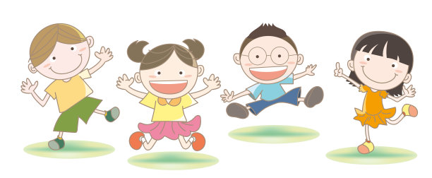 欢呼的学生插画