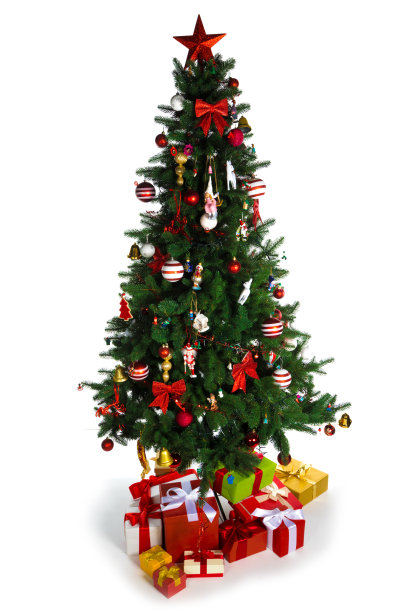 圣诞装饰,圣诞树,蝴蝶结