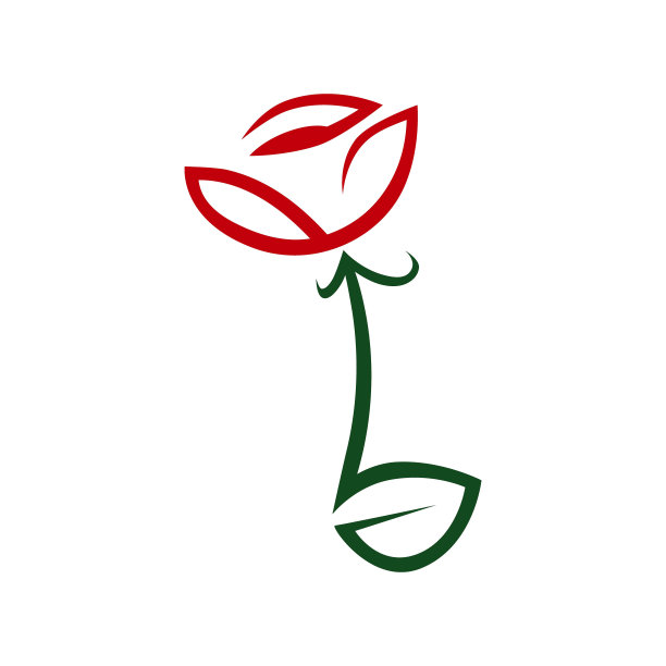 花朵花店标志logo