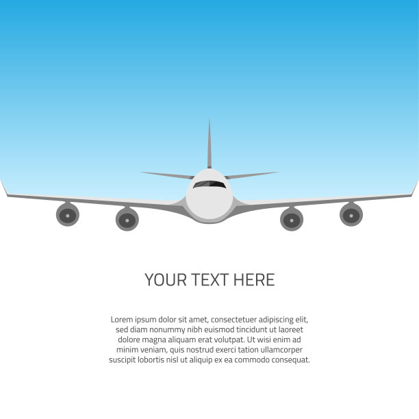 航空公司客机宣传海报