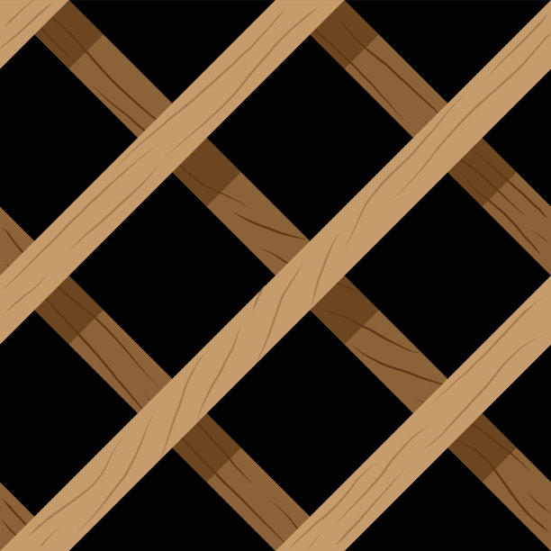 褐色,尖栅栏,形状