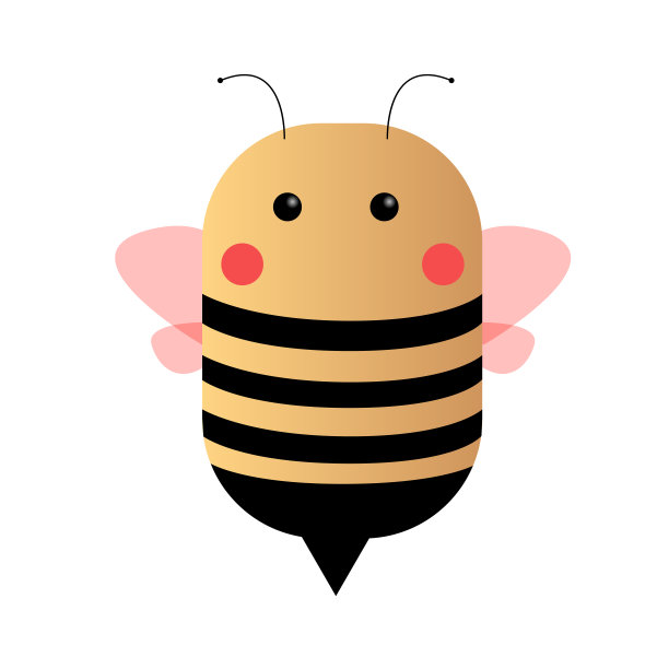 可爱卡通小蜜蜂形象