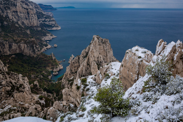 马赛,法国,雪