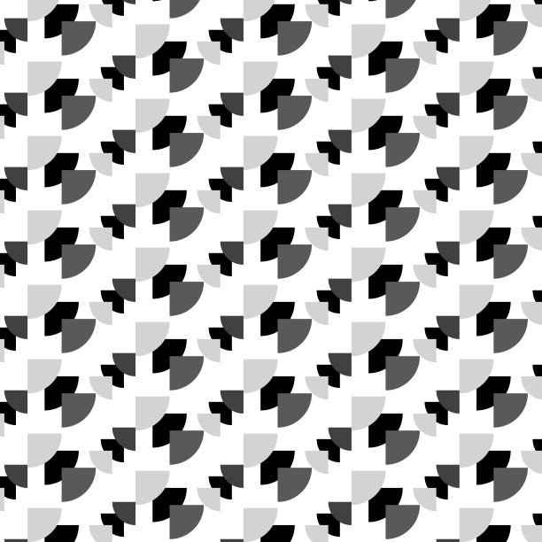 几何图案黑白无缝纹理