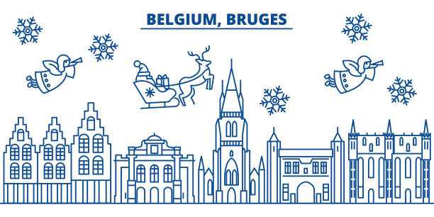 比利时地标海报设计