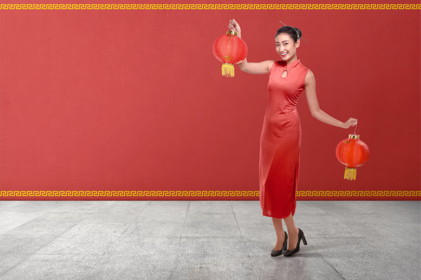 传统节日东方女性服饰