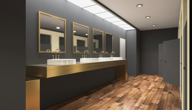 公共卫生间室内3d模型设计