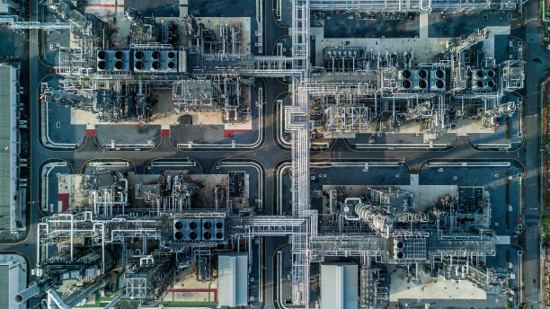 炼油厂鸟瞰图