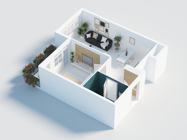 室内阳台效果图3d模型